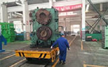 Maintenance of reduction gear of rolling mill.